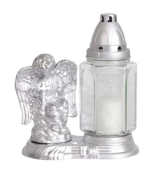 Kinekus Kahanec náhrobný 23,5cm, 80g, doba horenia 28h, s ANJELOM, kahance na hrob, kahance na hroby, kahanec na hrob, sviečka na hrob, velke kahance na hroby, kahance na cintorin, vianocne kahance na hrob, kahance na hroby velke, kahance na hrob s fotkou, lampáš na hrob cena, lacne sviecky na hroby, lampase na hrob s fotkou, lampase na cintorin, kahance na hrob cena