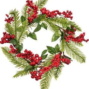 DOMMIO Věneček smrkový s bezinkami, O 25 cm, set 2 ks, umelé kvety na hrob, umele kvety na hrob, umelé kvety na hroby, lacne umele kvety na hrob, umele kytice na hrob, umele kytice na hroby, umelé ikebany na hrob, umele ikebany na hroby, umele ikebany na hrob, kvety na hrob umele, kytice na hroby umele