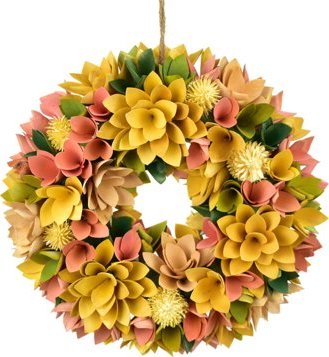 DOMMIO Jarný veniec z drevených kvietkov žltý priemer 30 cm, umelé kvety na hrob, umele kvety na hrob, umelé kvety na hroby, lacne umele kvety na hrob, umele kytice na hrob, umele kytice na hroby, umelé ikebany na hrob, umele ikebany na hroby, umele ikebany na hrob, kvety na hrob umele, kytice na hroby umele