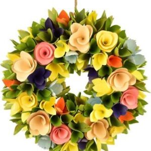 DOMMIO Jarný veniec z drevených kvietkov priemer 30 cm, umelé kvety na hrob, umele kvety na hrob, umelé kvety na hroby, lacne umele kvety na hrob, umele kytice na hrob, umele kytice na hroby, umelé ikebany na hrob, umele ikebany na hroby, umele ikebany na hrob, kvety na hrob umele, kytice na hroby umele