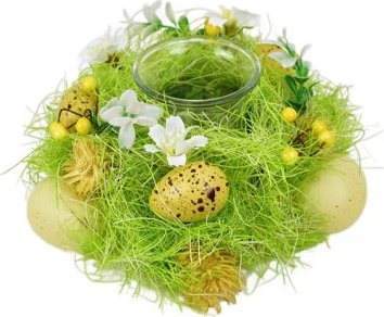 DOMMIO Jarný svietnik s vajíčkami a dekoráciou priemer 17 cm, umelé kvety na hrob, umele kvety na hrob, umelé kvety na hroby, lacne umele kvety na hrob, umele kytice na hrob, umele kytice na hroby, umelé ikebany na hrob, umele ikebany na hroby, umele ikebany na hrob, kvety na hrob umele, kytice na hroby umele