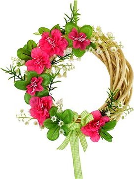 Dommio Prútený venček 20 cm s azalkami, zelený, umelé kvety na hrob, umele kvety na hrob, umelé kvety na hroby, lacne umele kvety na hrob, umele kytice na hrob, umele kytice na hroby, umelé ikebany na hrob, umele ikebany na hroby, umele ikebany na hrob, kvety na hrob umele, kytice na hroby umele