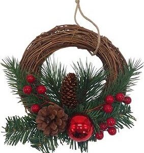 GOBA Vánoční věnec - proutěný, na dveře, 20 cm, umelé kvety na hrob, umele kvety na hrob, umelé kvety na hroby, lacne umele kvety na hrob, umele kytice na hrob, umele kytice na hroby, umelé ikebany na hrob, umele ikebany na hroby, umele ikebany na hrob, kvety na hrob umele, kytice na hroby umele