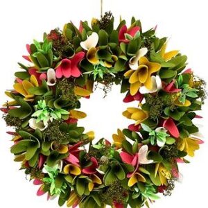 DOMMIO Veľkonočné dekorácie – Jarný veniec ozdobený, priemer 30 cm, umelé kvety na hrob, umele kvety na hrob, umelé kvety na hroby, lacne umele kvety na hrob, umele kytice na hrob, umele kytice na hroby, umelé ikebany na hrob, umele ikebany na hroby, umele ikebany na hrob, kvety na hrob umele, kytice na hroby umele