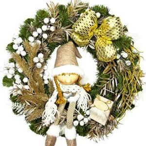 LAALU Vianočný veniec – kúzelná bábika, 45 cm, umelé kvety na hrob, umele kvety na hrob, umelé kvety na hroby, lacne umele kvety na hrob, umele kytice na hrob, umele kytice na hroby, umelé ikebany na hrob, umele ikebany na hroby, umele ikebany na hrob, kvety na hrob umele, kytice na hroby umele