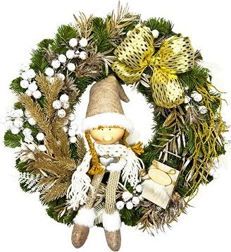 LAALU Vianočný veniec – kúzelná bábika, 45 cm, umelé kvety na hrob, umele kvety na hrob, umelé kvety na hroby, lacne umele kvety na hrob, umele kytice na hrob, umele kytice na hroby, umelé ikebany na hrob, umele ikebany na hroby, umele ikebany na hrob, kvety na hrob umele, kytice na hroby umele