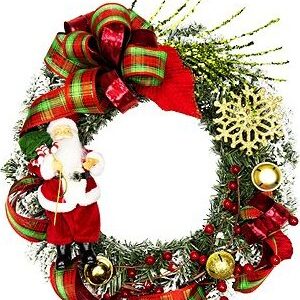 LAALU Vianočný veniec – santa, 45 cm, umelé kvety na hrob, umele kvety na hrob, umelé kvety na hroby, lacne umele kvety na hrob, umele kytice na hrob, umele kytice na hroby, umelé ikebany na hrob, umele ikebany na hroby, umele ikebany na hrob, kvety na hrob umele, kytice na hroby umele