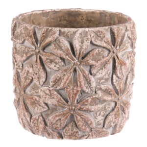 Betónový obal na kvetináč Flower L, 18 x 16 cm, pr. 18 cm, kamenné dekorácie na hroby, kvetináč na hrob, kvetinac na hrob, kvetinace na hrob, kvetinac na hrob srdce, kamenné kvetinace na hroby, kvetináč na cintorín, keramické kvetináče na hrob, betonovy kvetinac, betónový kvetináč, kvetinac betonovy, kvetináč betónový, betonovy crepnik, betonovy kvetinac imitacia dreva, betonovy kvetináč, betonovy kochlik