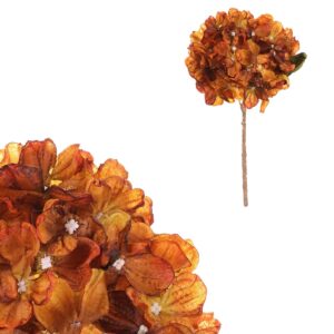 Hortenzia oranžová - umelý rezaný kvet, 62 cm, umelé kvety na hrob, umele kvety na hrob, umelé kvety na hroby, lacne umele kvety na hrob, umele kytice na hrob, umele kytice na hroby, umelé ikebany na hrob, umele ikebany na hroby, umele ikebany na hrob, kvety na hrob umele, kytice na hroby umele