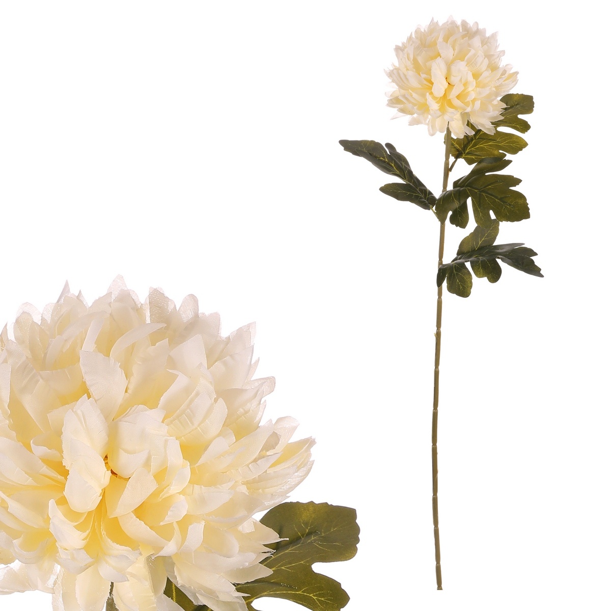 Chryzantéma krémová - umelý rezaný kvet, 73 cm, umelé chryzantémy, umele chryzantemy, chryzantémy na hrob, chryzantémy eshop, chryzantémy predaj, chryzantéma predaj, chryzantémy v črepníku, mrazuvzdorné chryzantémy, mrazuvzdorné chryzantémy predaj, chryzantémy biele, biele chryzantémy, zelené chryzantémy, chryzantemy v kvetinaci