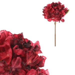 Hortenzia červená - umelý rezaný kvet, 62 cm, umelé kvety na hrob, umele kvety na hrob, umelé kvety na hroby, lacne umele kvety na hrob, umele kytice na hrob, umele kytice na hroby, umelé ikebany na hrob, umele ikebany na hroby, umele ikebany na hrob, kvety na hrob umele, kytice na hroby umele