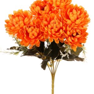 Kytica Chryzantém oranžová, 17 x 28 cm, umelá, umelé chryzantémy, umele chryzantemy, chryzantémy na hrob, chryzantémy eshop, chryzantémy predaj, chryzantéma predaj, chryzantémy v črepníku, mrazuvzdorné chryzantémy, mrazuvzdorné chryzantémy predaj, chryzantémy biele, biele chryzantémy, zelené chryzantémy, chryzantemy v kvetinaci
